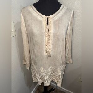 Elegant Cream Women's Top